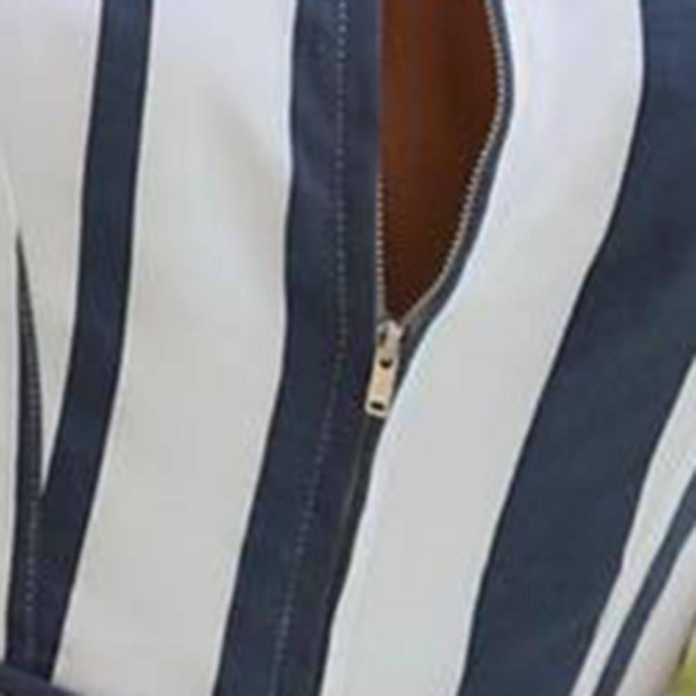Ericdress Stripe Zipper Lace-Up Skinny Romper
