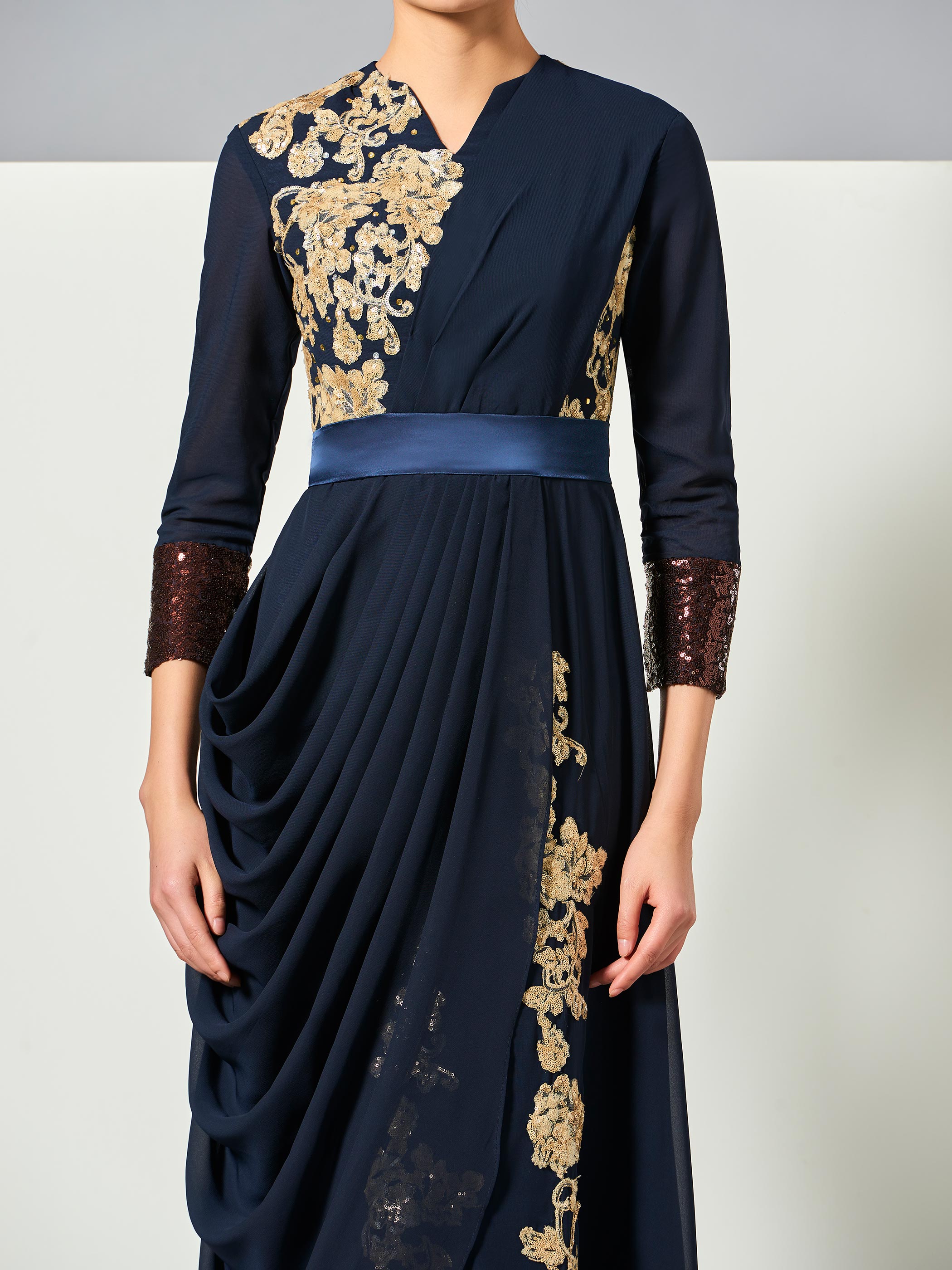 Ericdress Arabic Style A Line Long Sleeve Applique Lace Evening Dress