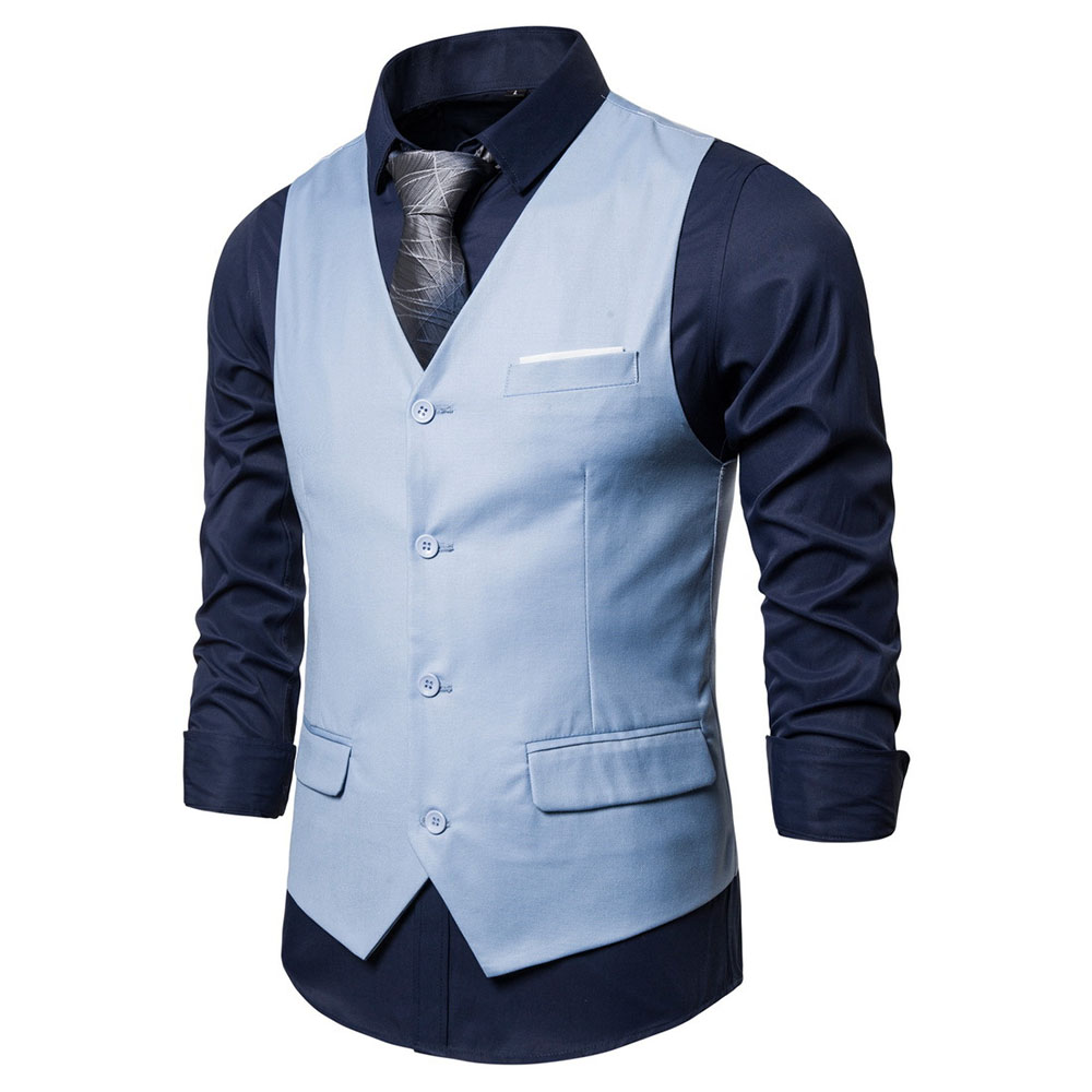 Ericdress Button Plain Men's Formal Waistcoat