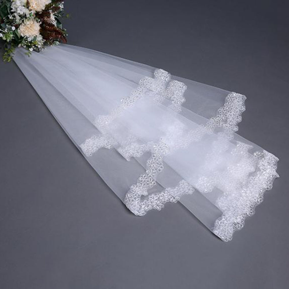 Gorgeous Fingertip Tulle Single Layer Wedding Bridal Veil