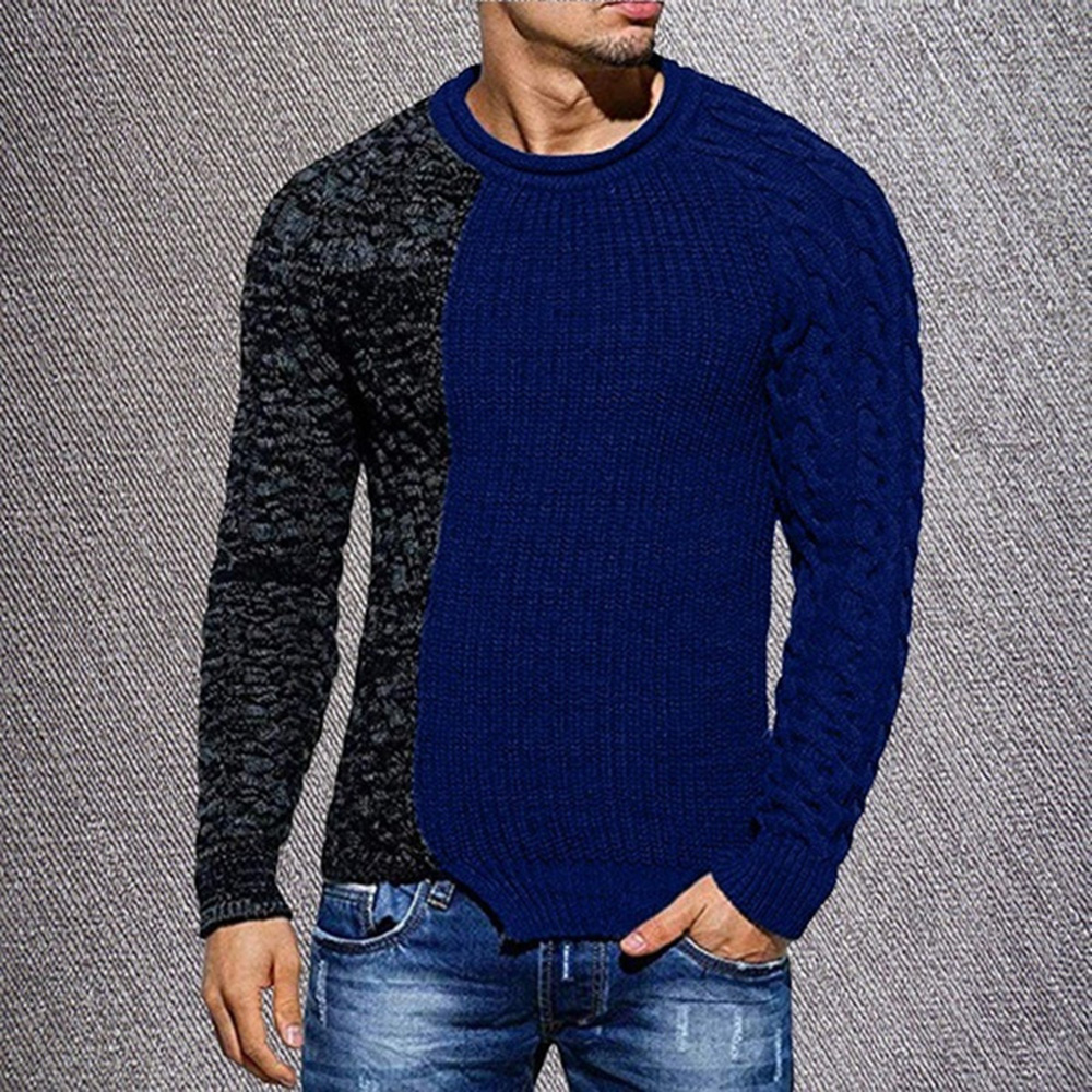 Ericdress Patchwork Standard Color Block European Slim Sweater