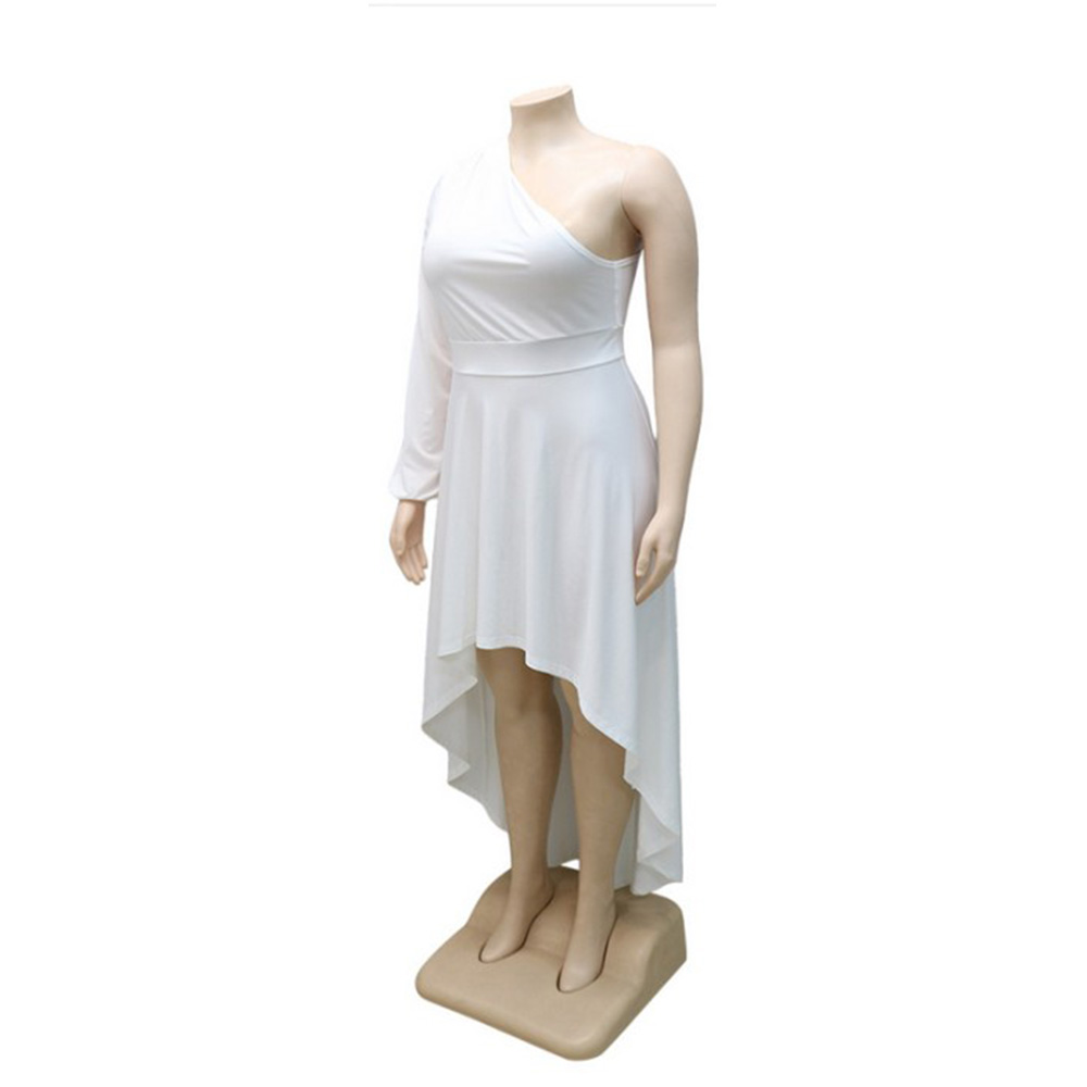 Ericdress Asymmetric Long Sleeve Floor-Length Pullover Fashion Casual Dress