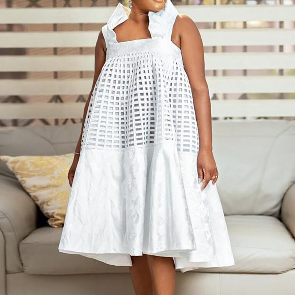 Ericdress Mid-Calf Short Sleeve Square Neck Plain Pullover Women's Casual Dress