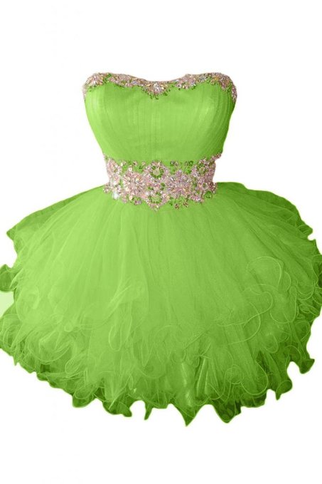 Pretty Ball Gown Sweetheart Beading Lace-up Short-Length Sweet 16 Dress