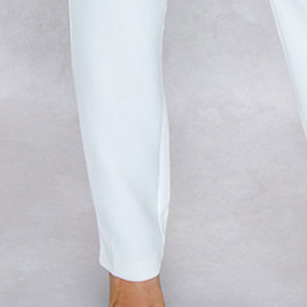 Ericdress Plain Button Lapel White Women's Suit Vest And Pants Two Piece Sets