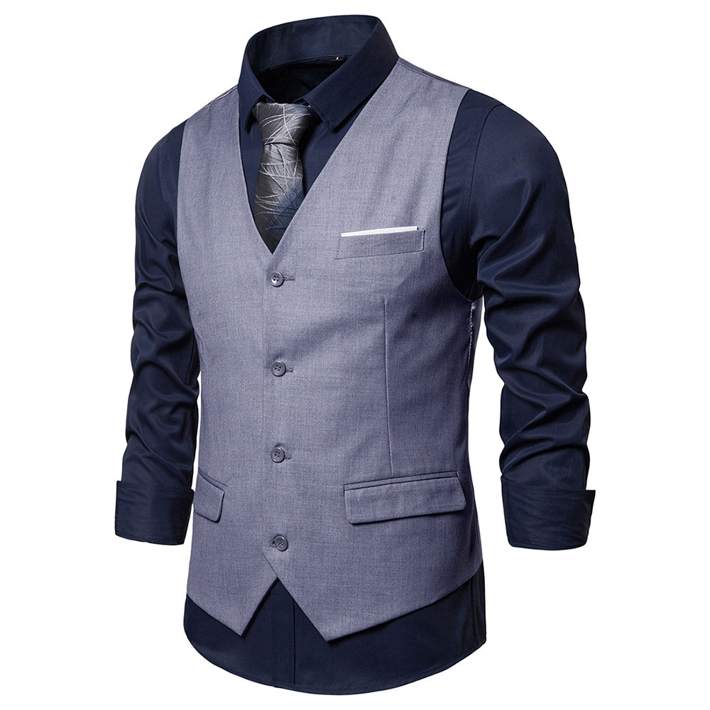 Ericdress Button Plain Men's Formal Waistcoat