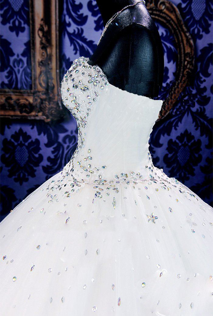 Ericdress Floor-Length Beading Ball Gown Sleeveless Garden/Outdoor Wedding Dress