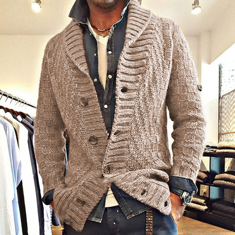 Ericdress Plain Lapel Standard Korean Slim Sweater