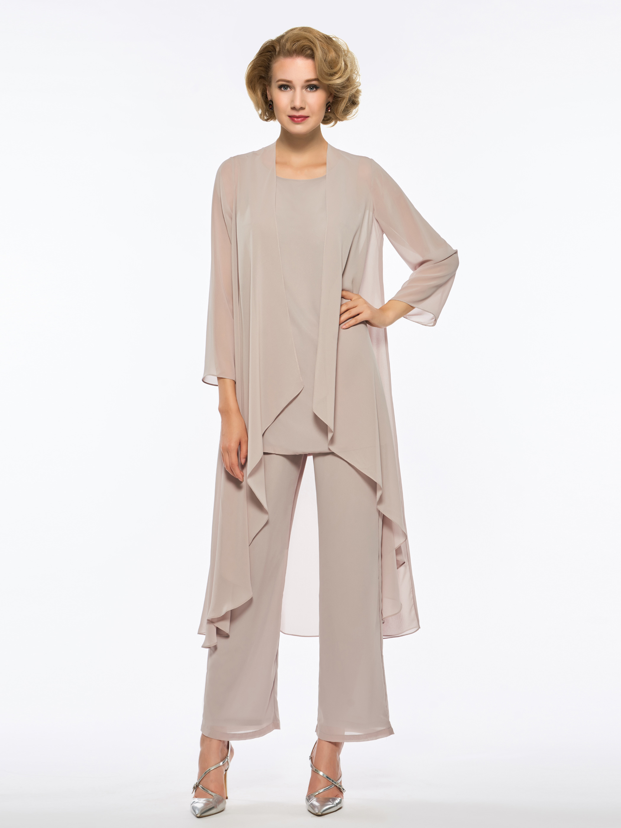 Ericdress Loose 3 Pieces Long Sleeves Mother of The Bride Pantsuits