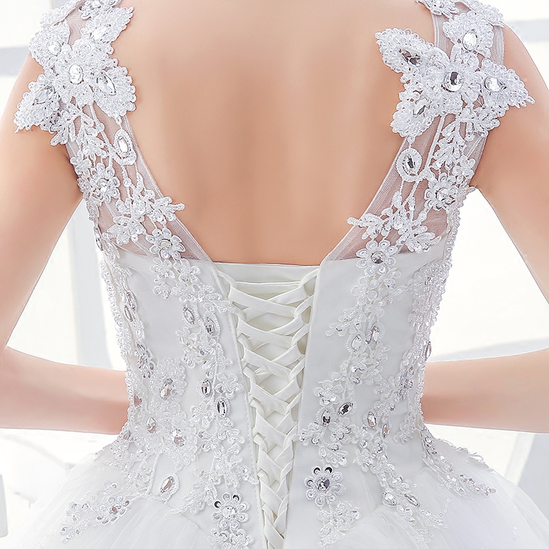 Ericdress Appliques Sequins Beading Ball Gown Wedding Dress