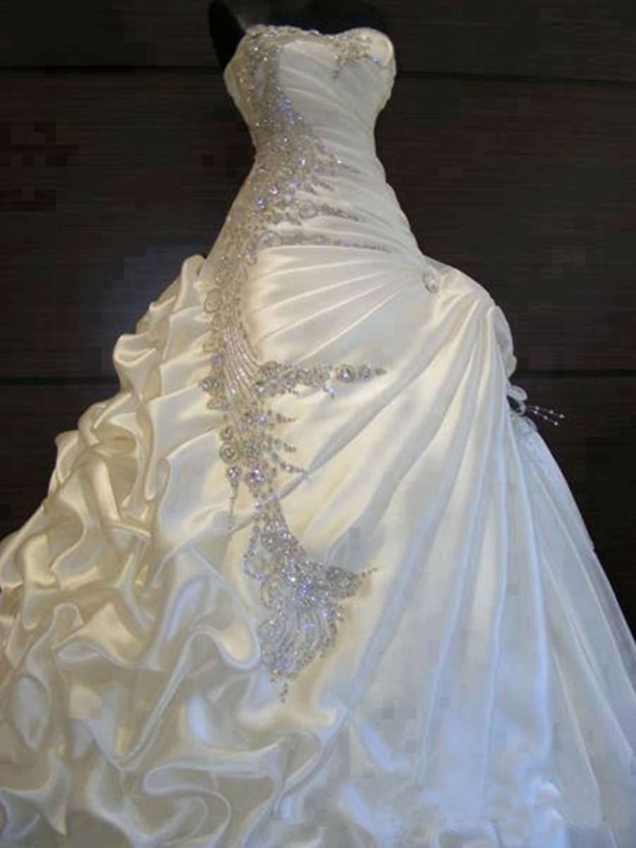 Ericdress Beading Pick-Ups Ball Gown Wedding Dress