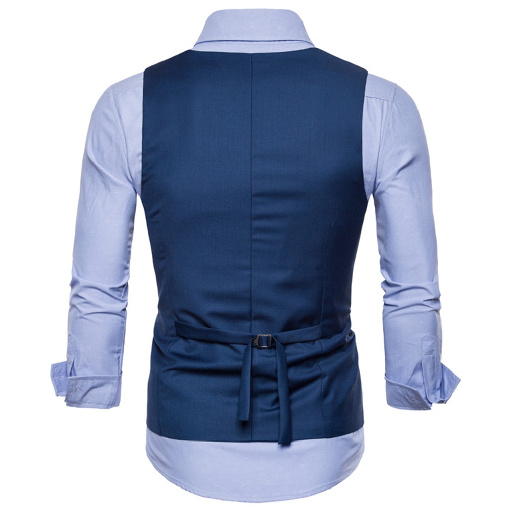 Ericdress Button Plain Double-Breasted Simple Waistcoat
