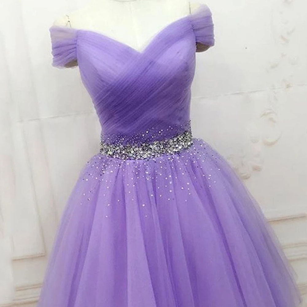 Ericdress Short Sleeves Crystal Tea-Length Ball Gown Sweet 16 Dress 2021