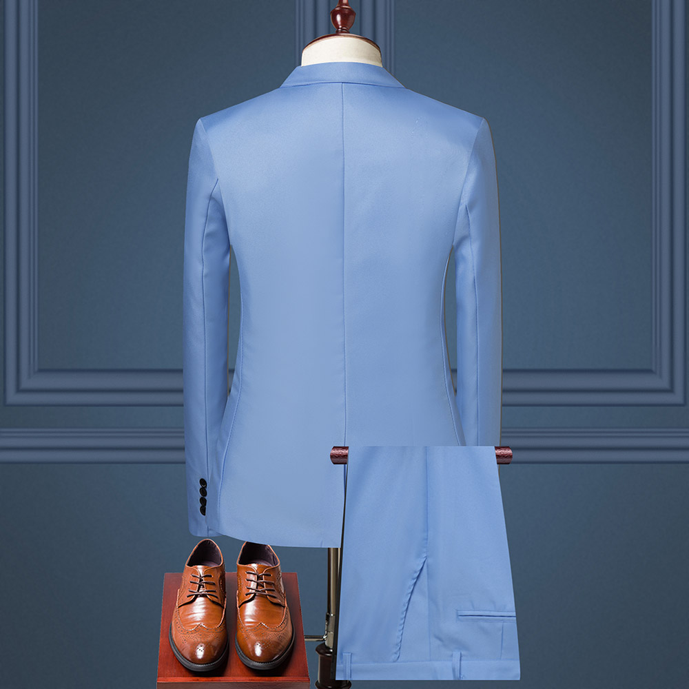Ericdress Plain Pants One Button Dress Men's Suit