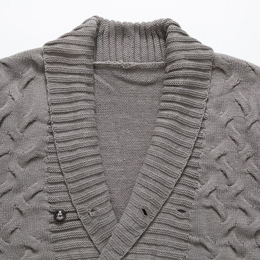 Ericdress Standard Plain Lapel Men's Double-Breasted Sweater