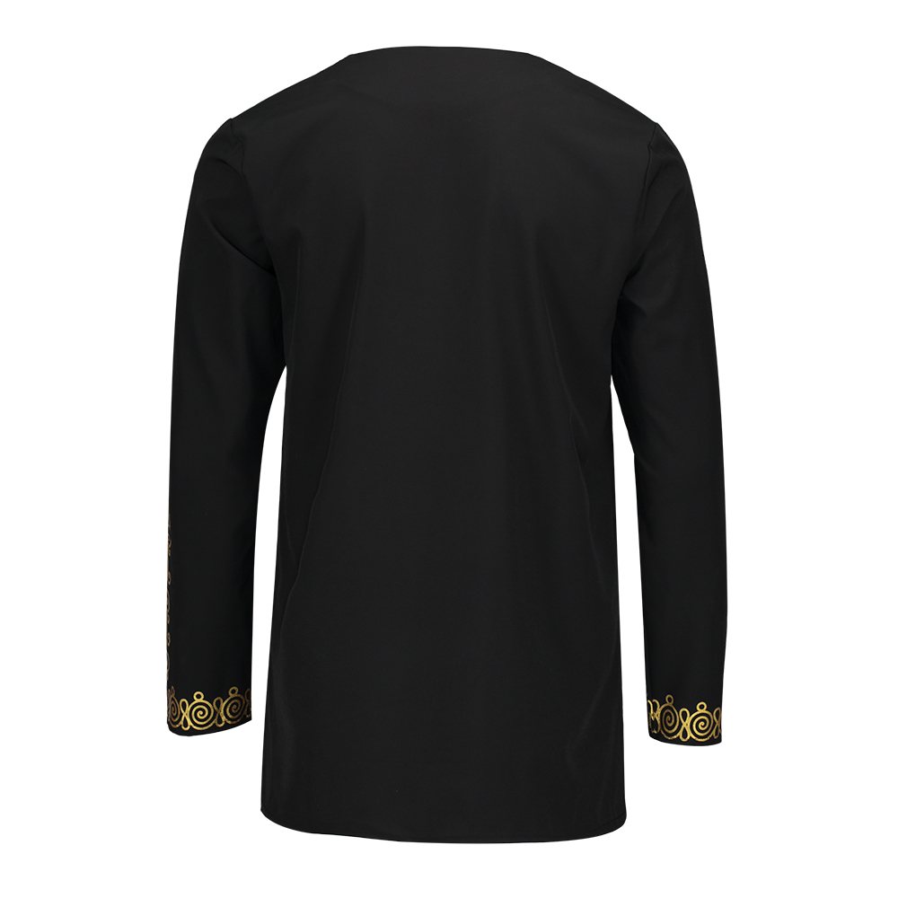 Ericdress African Fashion Dashiki Color Block Print Mid-Length Slim Men's Shirt