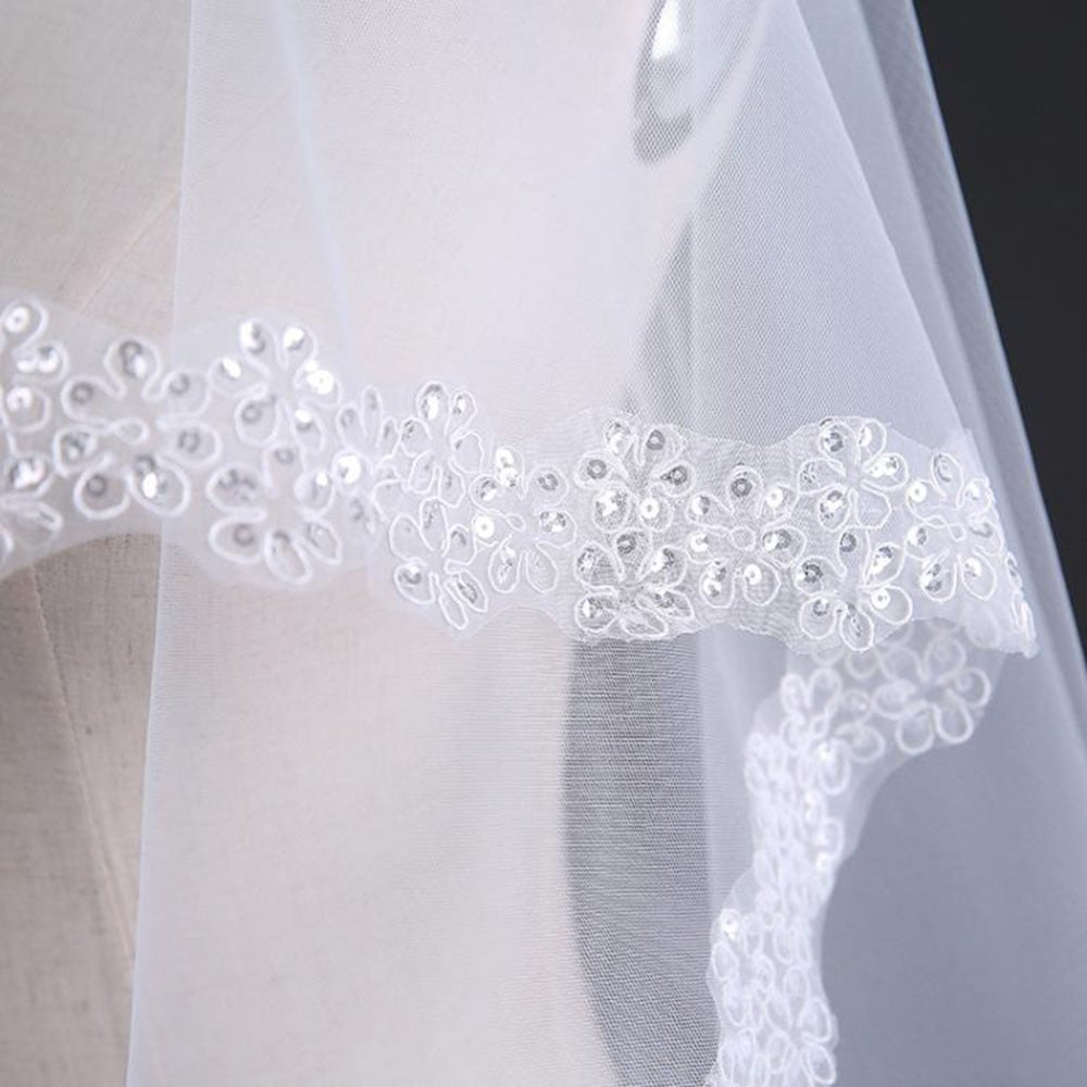 Gorgeous Fingertip Tulle Single Layer Wedding Bridal Veil