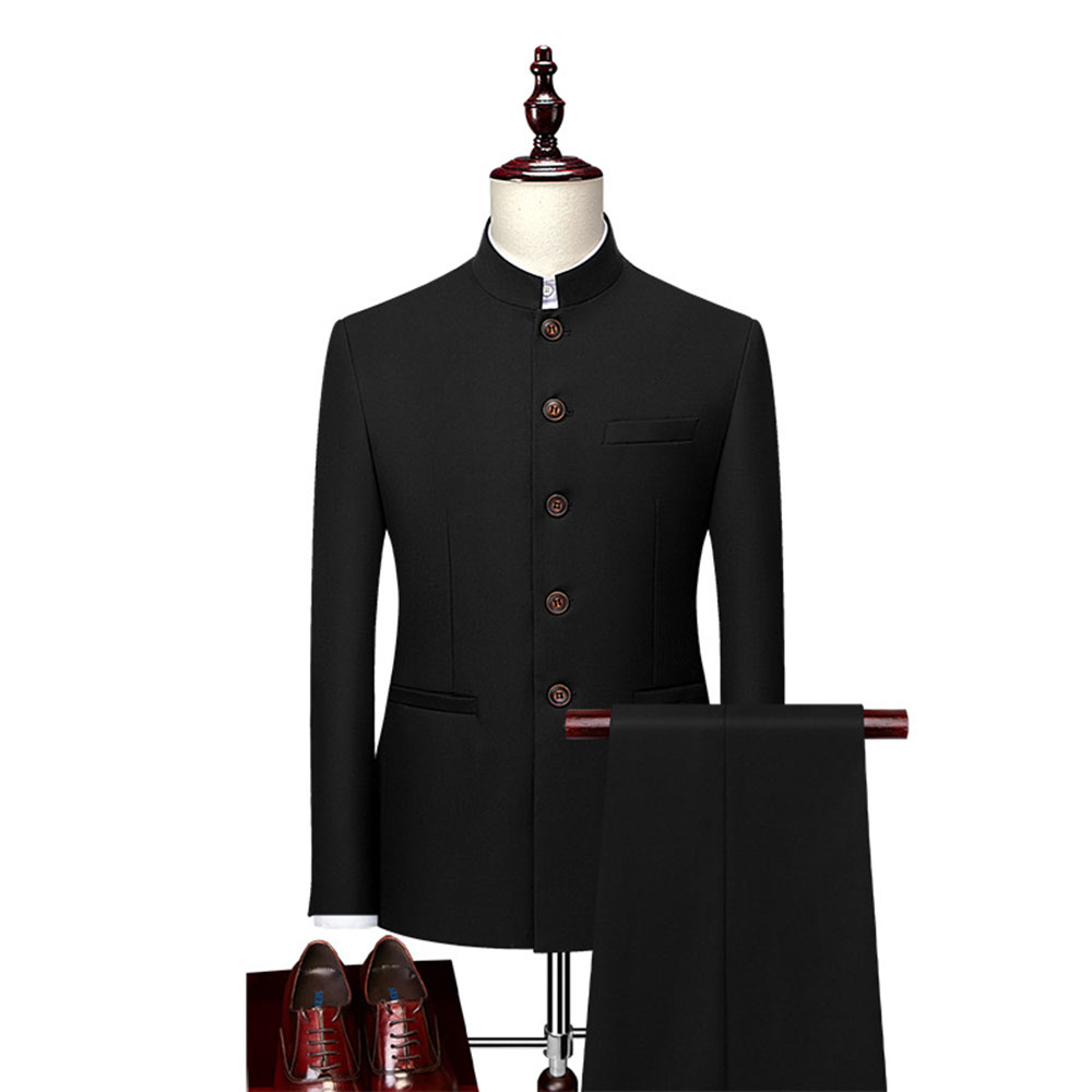 Ericdress Single-Breasted Plain Button Men's Dress Suit