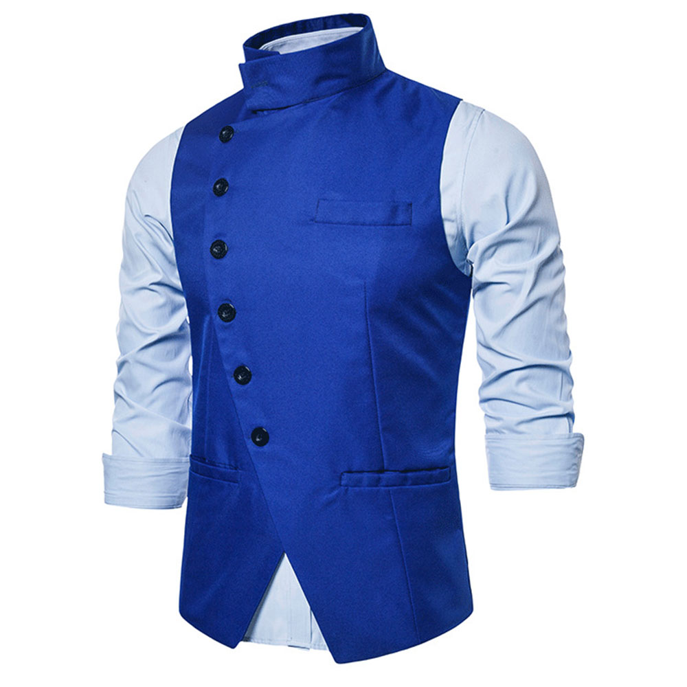 Ericdress Stand Collar Plain Fall Single-Breasted Waistcoat