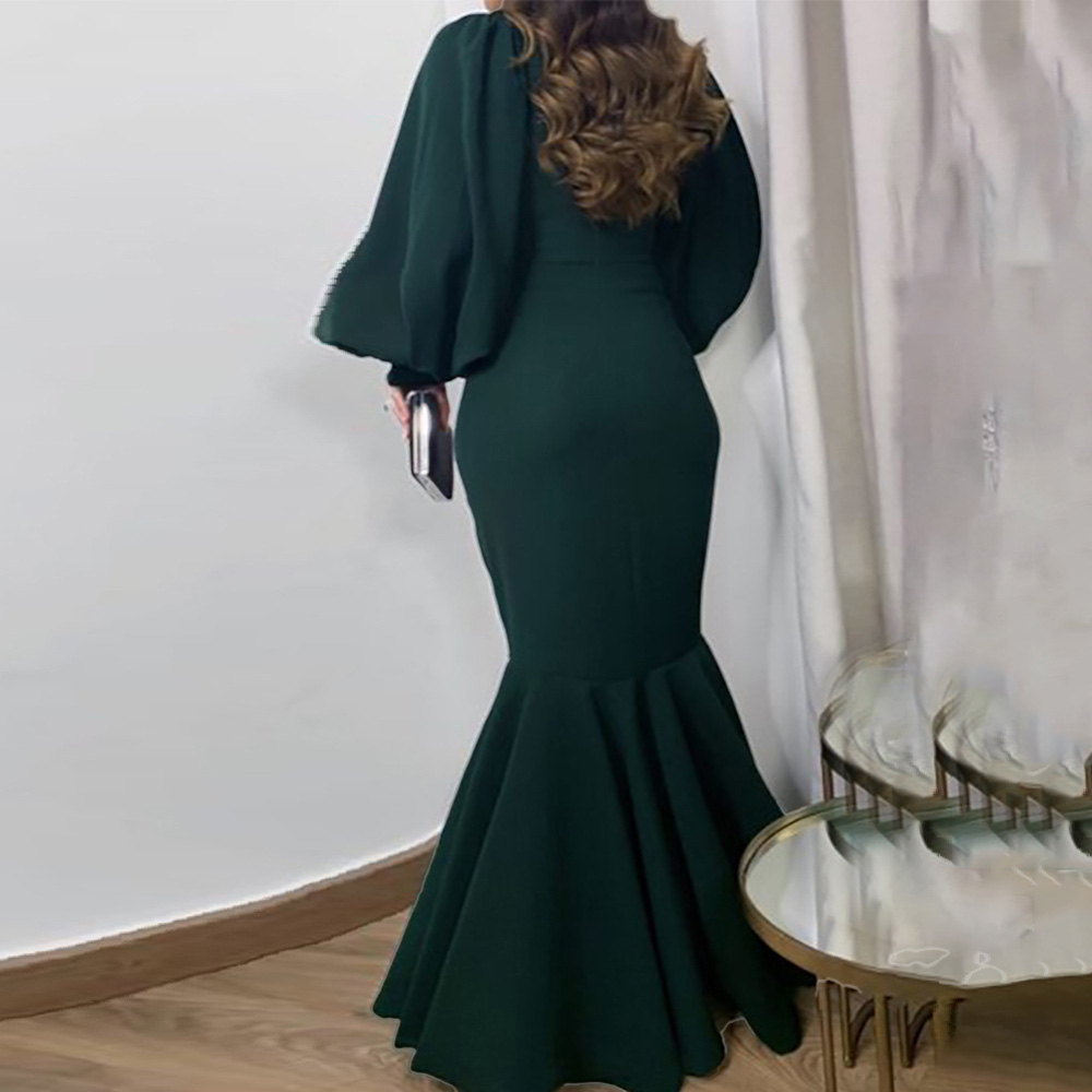 Ericdress Floor-Length Long Sleeve Mermaid Pullover Women's Maxi Dress