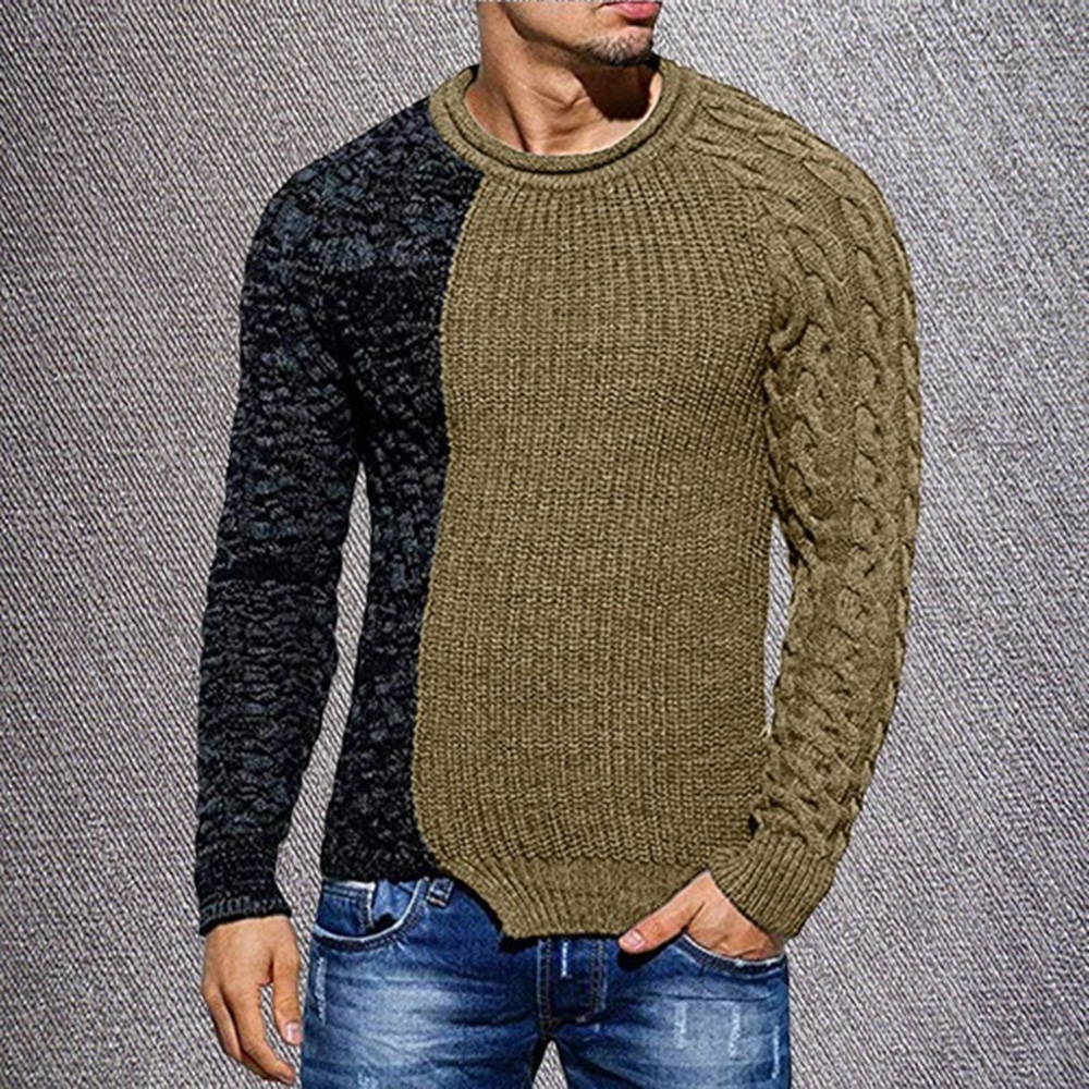 Ericdress Patchwork Standard Color Block European Slim Sweater