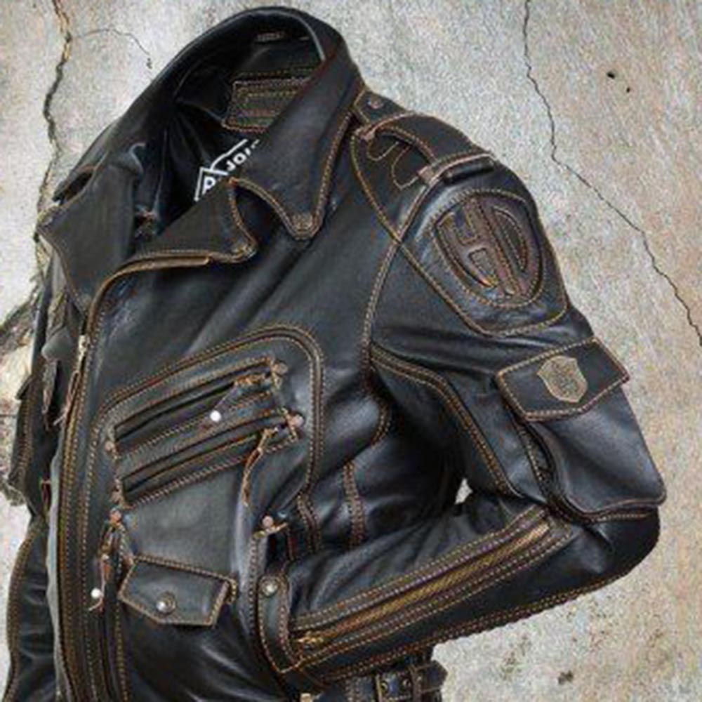 Ericdress Standard Lapel Zipper Pocket Leather Jacket