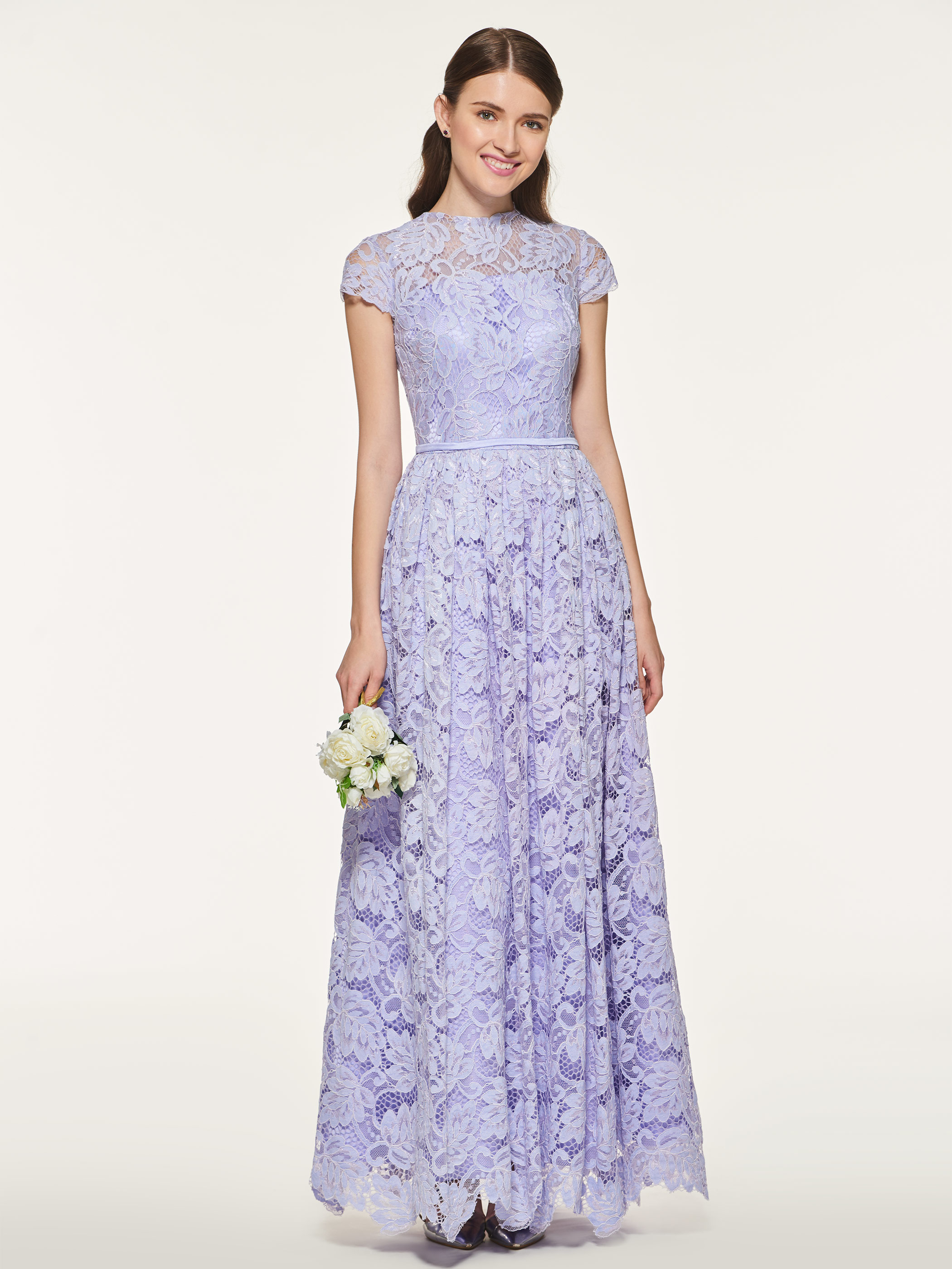 Ericdress A Line Lace Long Bridesmaid Dress