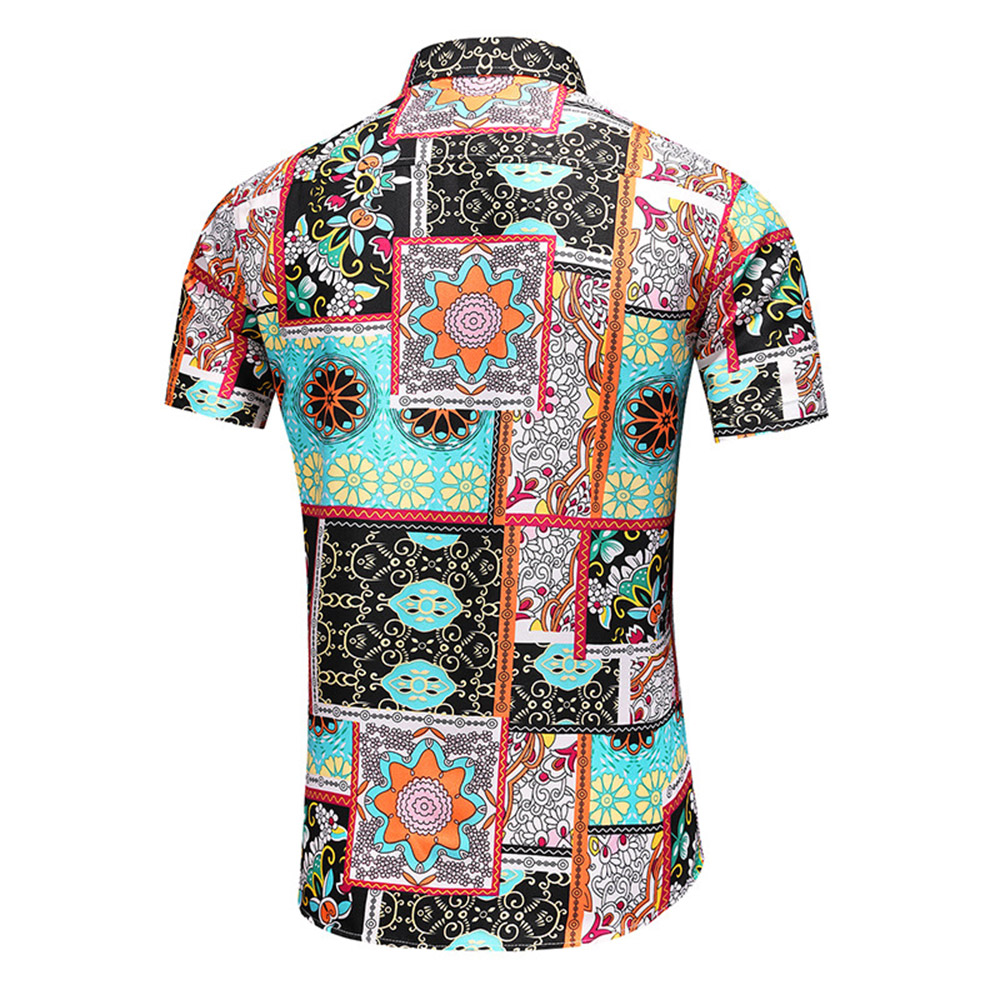 Ericdress Floral Lapel Print Summer Single-Breasted Fashion Shirt