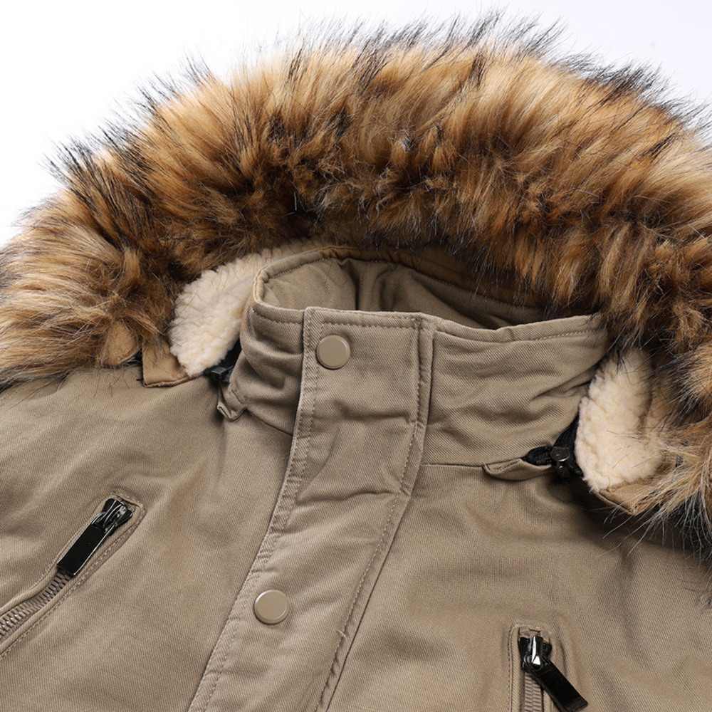 Ericdress Mid-Length Plain Hooded Casual Zipper Down Jacket