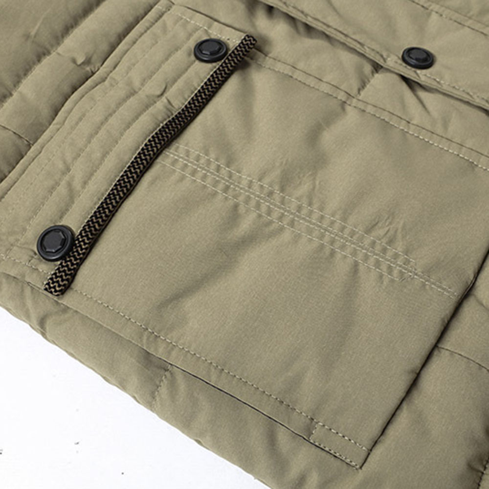 Ericdress Double-Layer Color Block Standard Zipper Casual Down Jacket