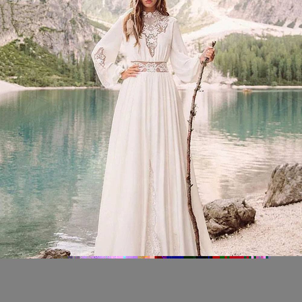 Ericdress Floor-Length Lace Long Sleeves Trumpet/Mermaid Hall Wedding Dress