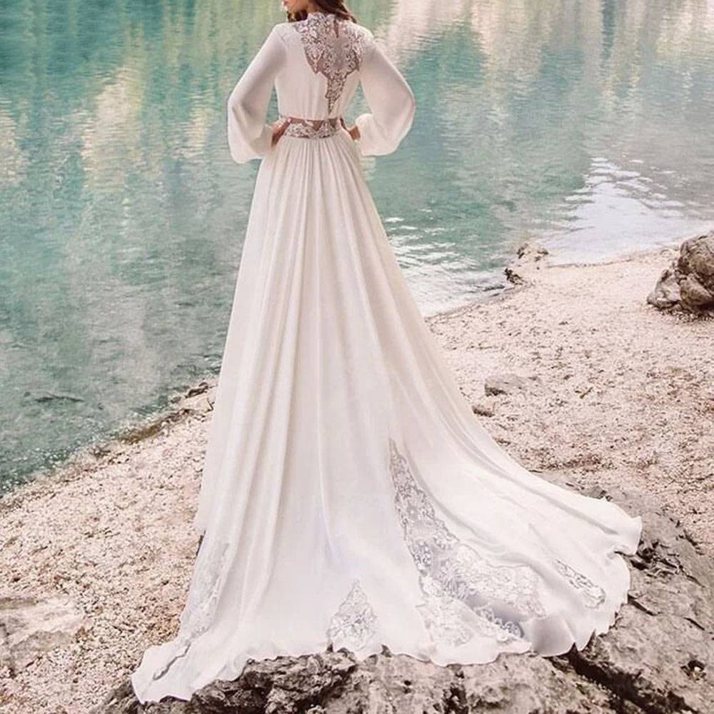 Ericdress Floor-Length Lace Long Sleeves Trumpet/Mermaid Hall Wedding Dress