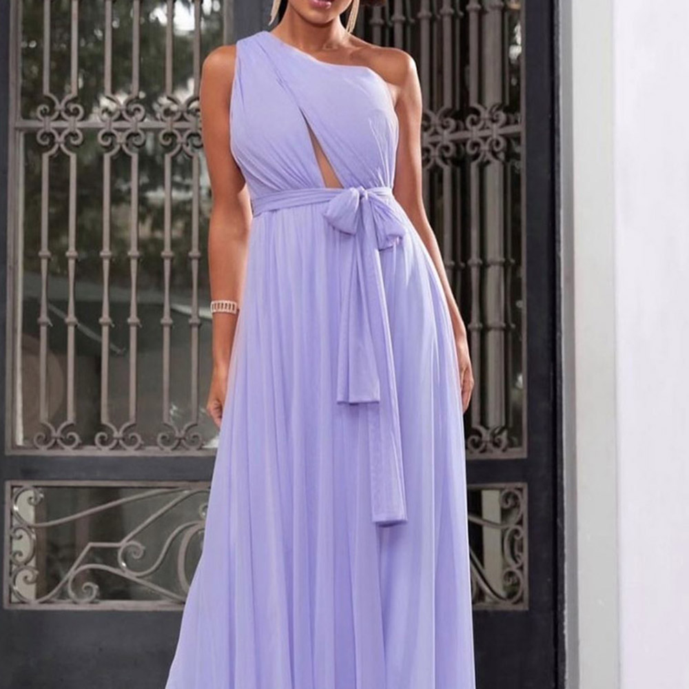 Ericdress Sashes/Ribbons Sleeveless Floor-Length One Shoulder Celebrity Dress