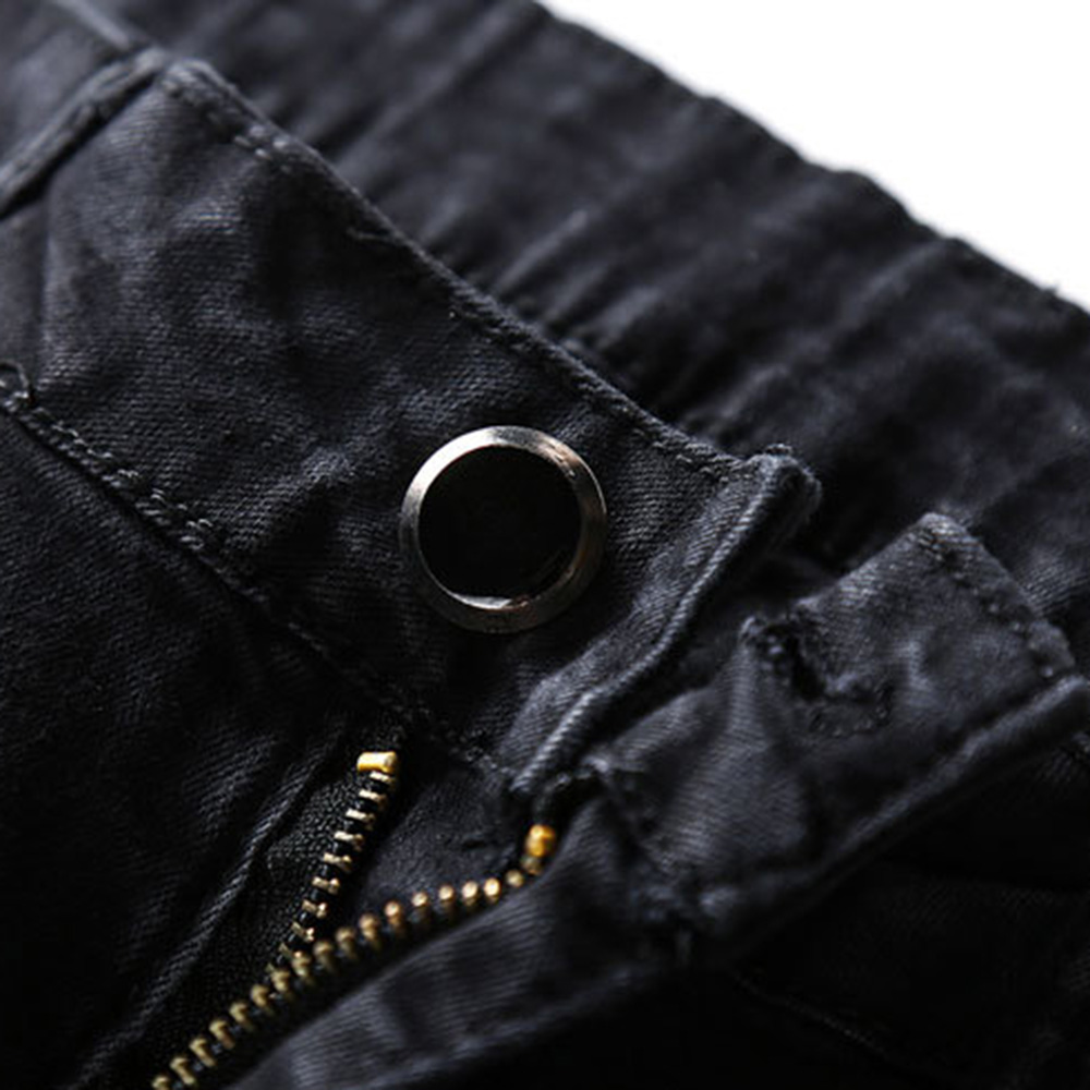 Ericdress Plain Worn Zipper Fashion Jeans