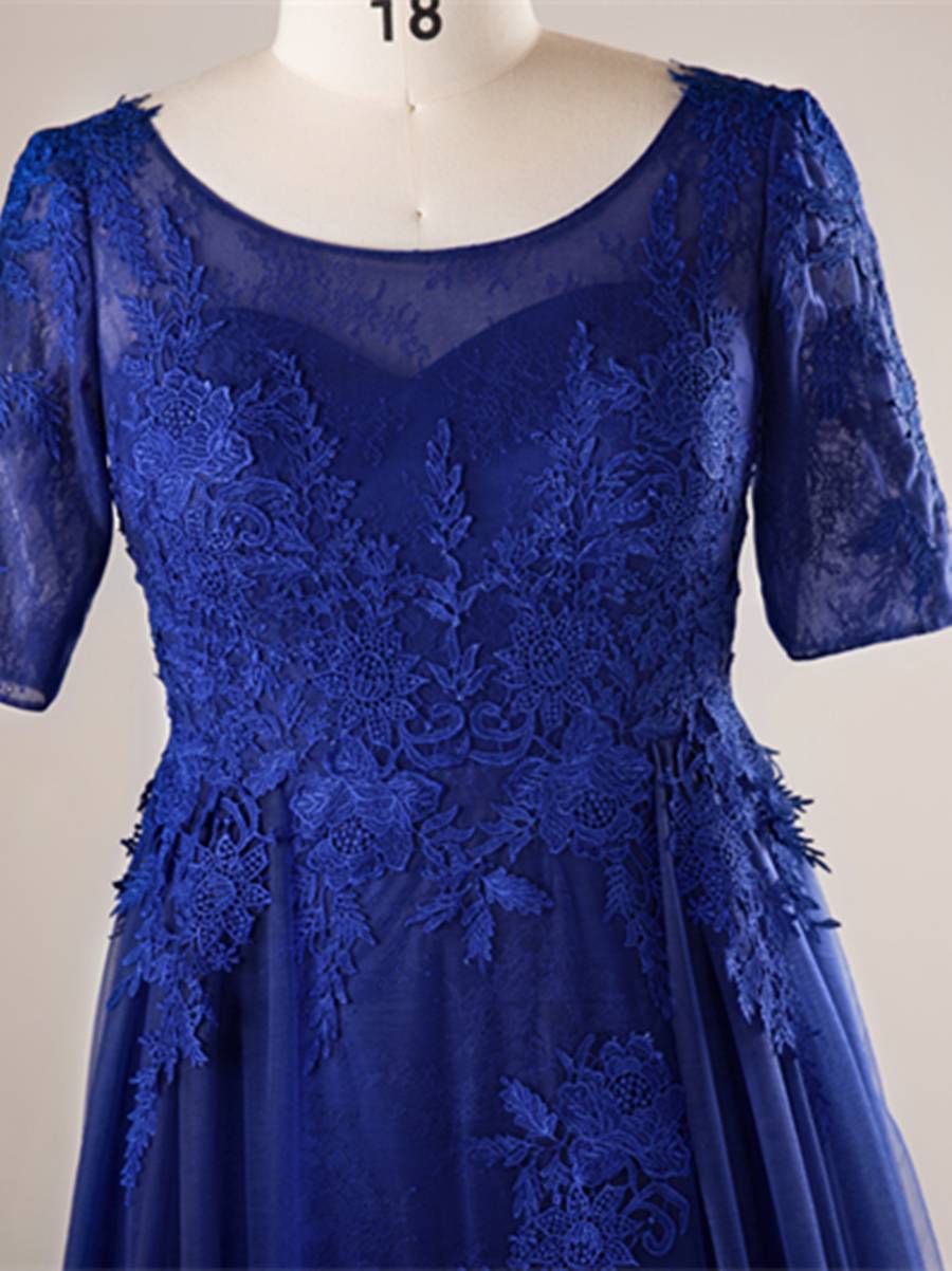 Ericdress A Line Half Sleeves Plus Size Evening Dress