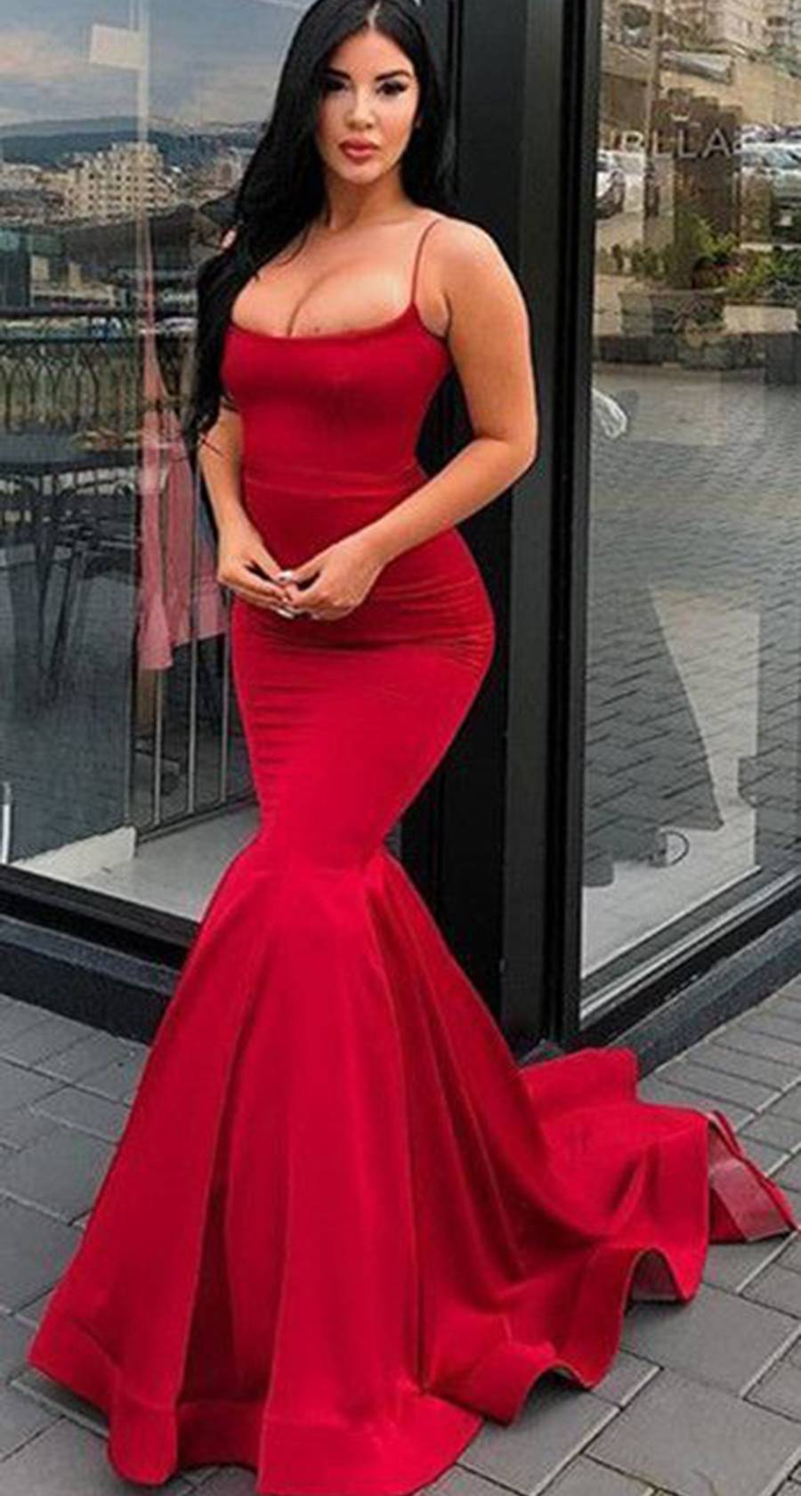 Ericdress Floor-Length Pleats Spaghetti Straps Sleeveless Evening Dress Prom Dress