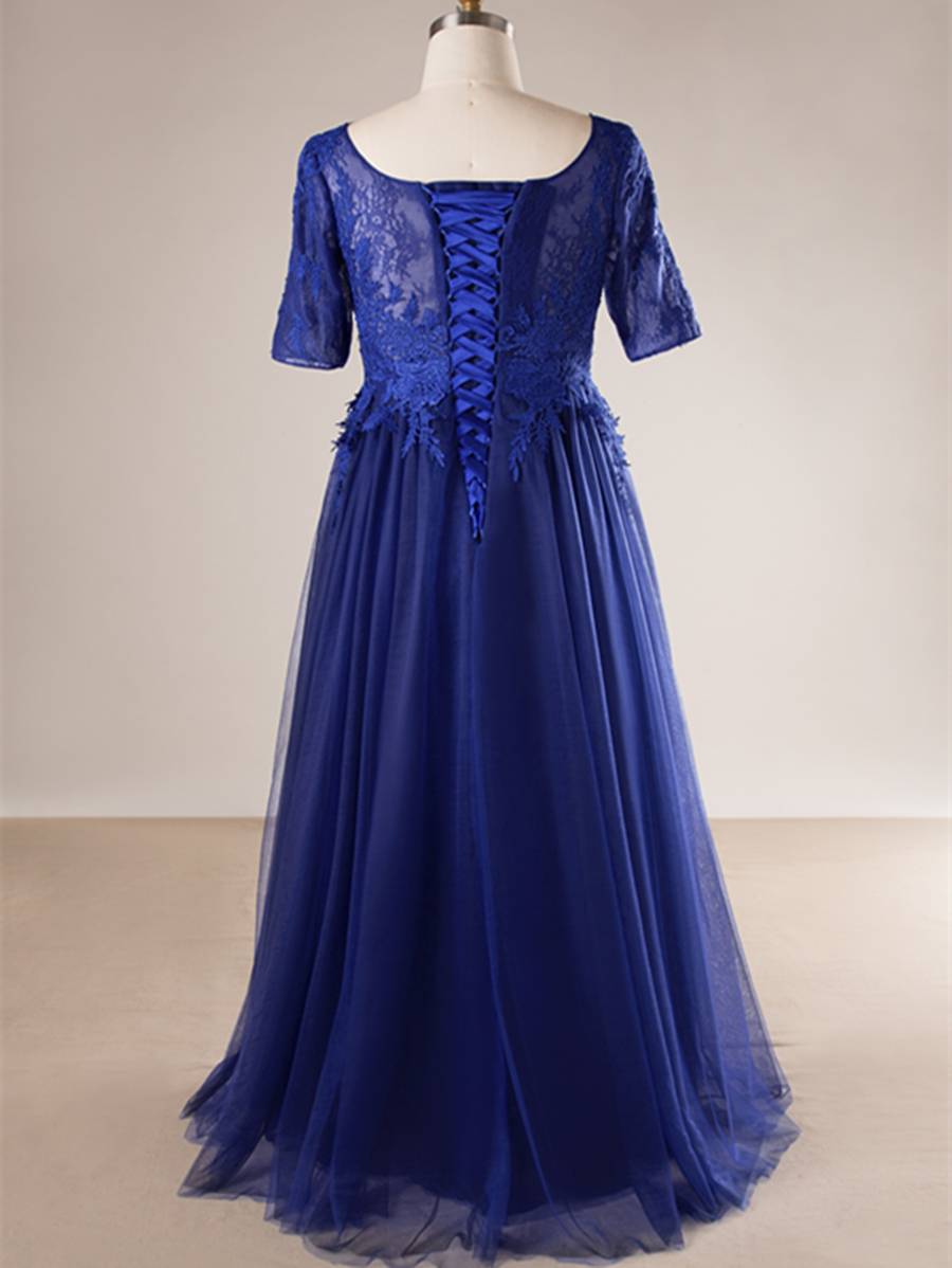 Ericdress A Line Half Sleeves Plus Size Evening Dress