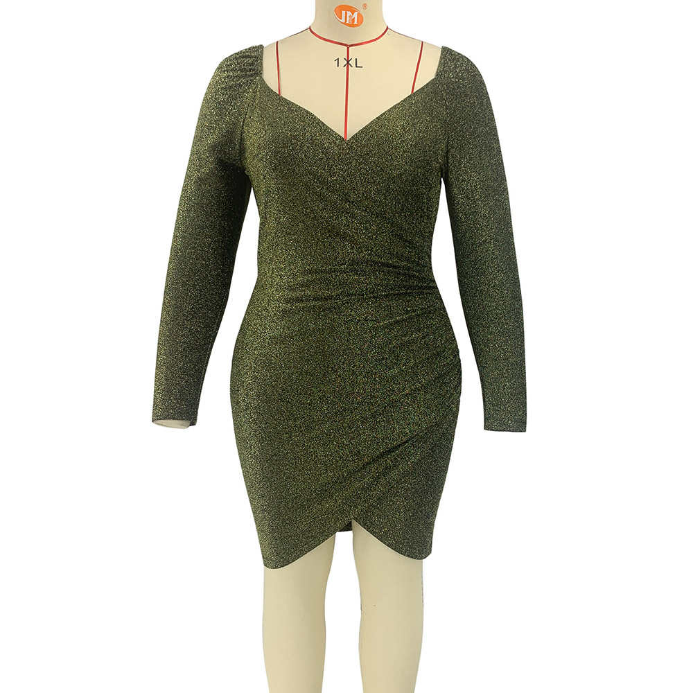 Ericdress Asymmetric Mid-Calf Long Sleeve Fall Fashion Dress