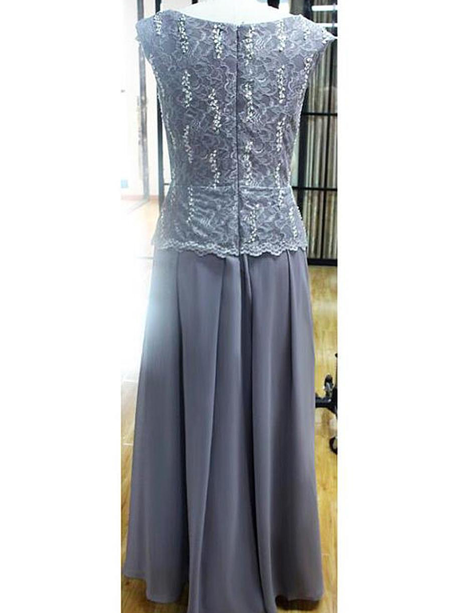 Ericdress Cap Sleeves Scoop Floor-Length Lace Wedding Party Dress Mother of the Bride Dress