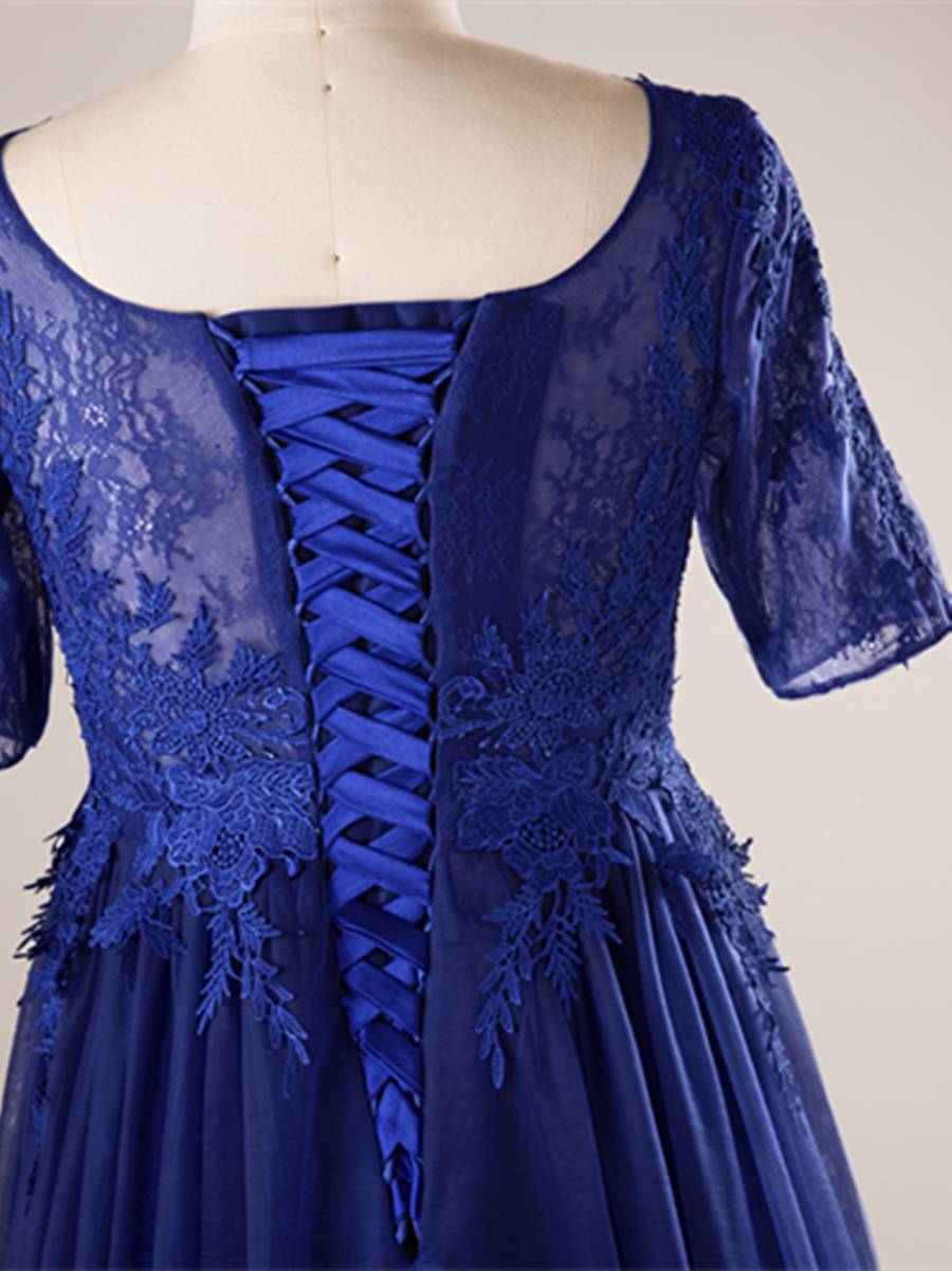 Ericdress A Line Half Sleeves Plus Size Evening Dress
