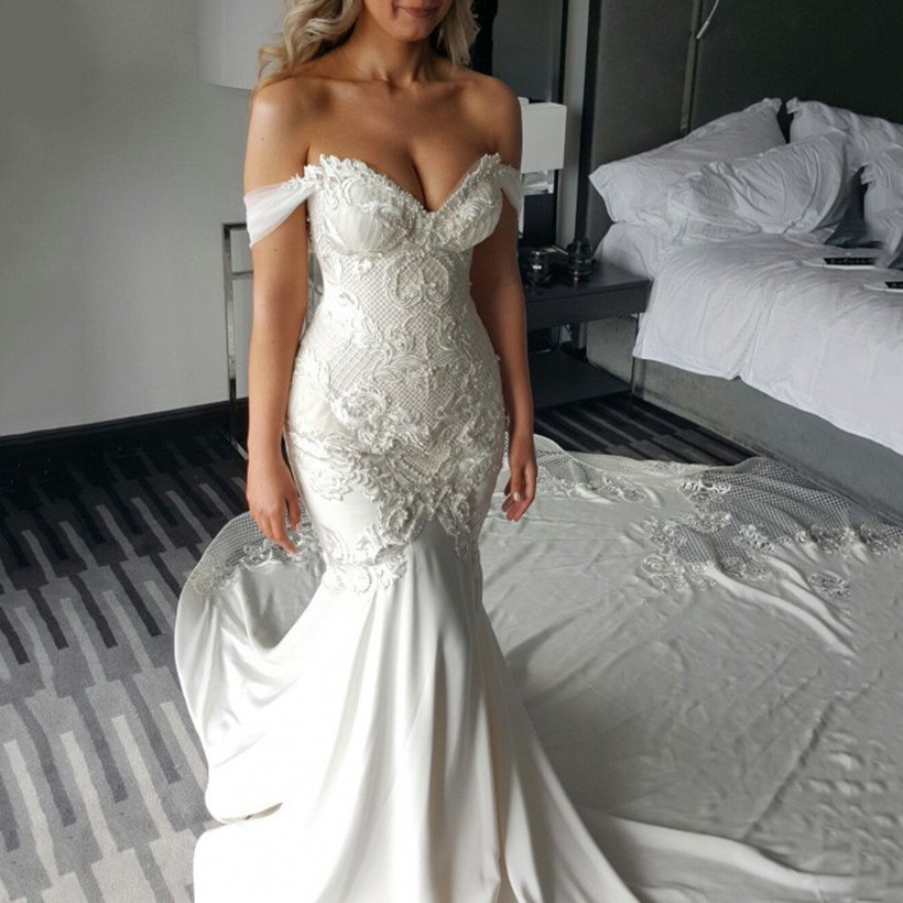 Ericdress Lace Appliques Cathedral Train Mermaid Wedding Dress