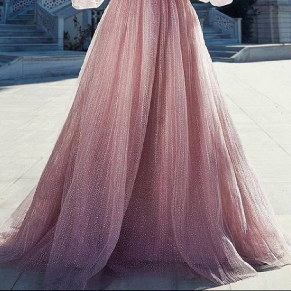 Ericdress Long Sleeves A-Line Strapless Floor-Length Prom Dress Evening Dress