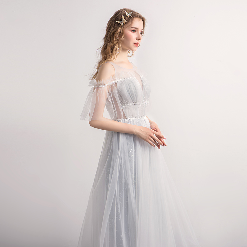 Ericdress Scoop A-Line Sleeveless Ankle-Length Prom Dress Wedding Guest Dress