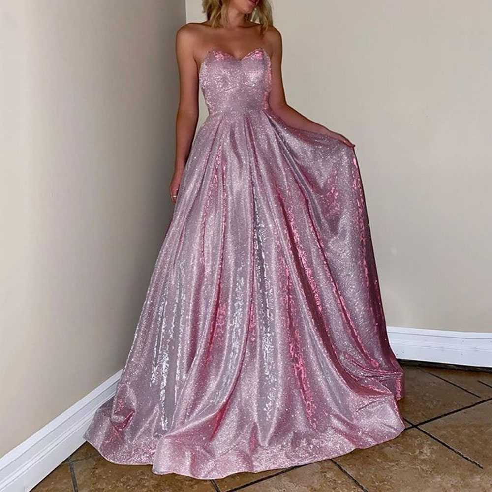 Ericdress Floor-Length Sleeveless A-Line Sequins Homecoming Prom Dress 2021