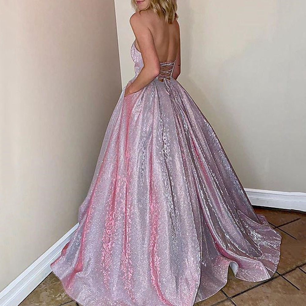 Ericdress Floor-Length Sleeveless A-Line Sequins Homecoming Prom Dress 2021