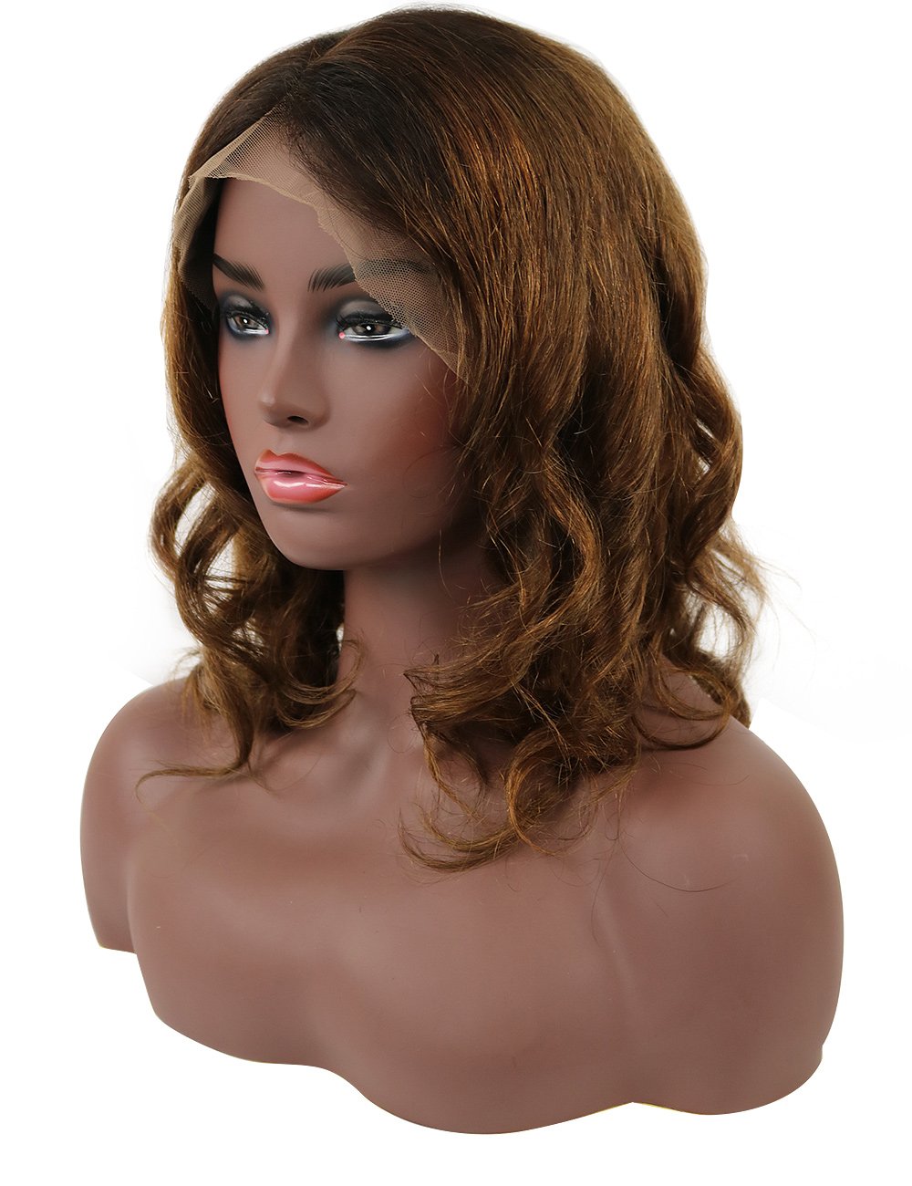 Ericdress Hot Mixed Color Women's Short Bob Hairstyles Wavy Human Hair ...