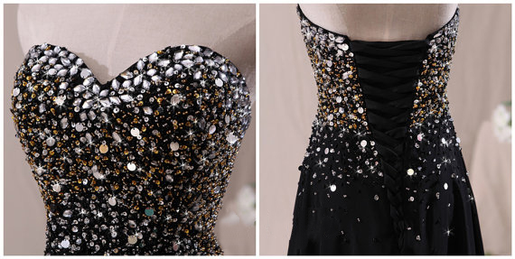 Sparkling Sweetheart Beaded High-Low Prom Dress