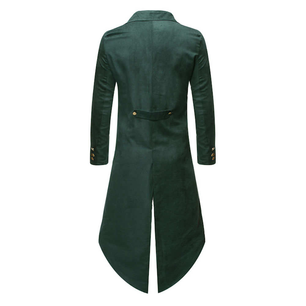 Ericdress Button Long Plain Single Men's Trench Coat