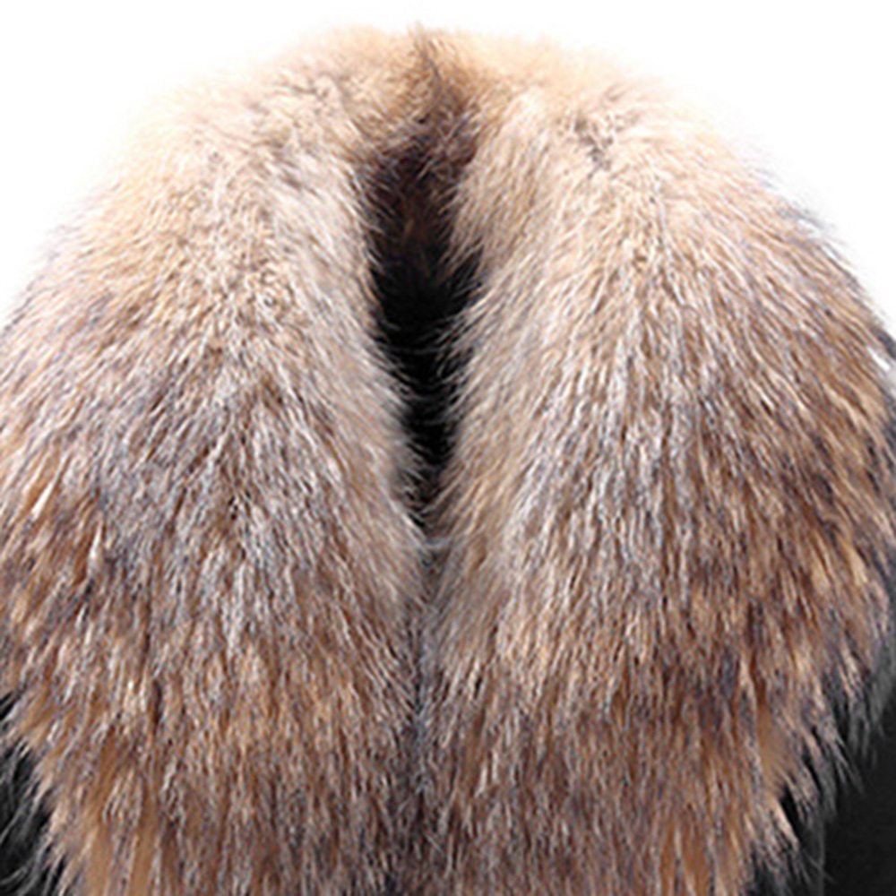Ericdress Plain Faux Fur Straight Mens Winter Coat