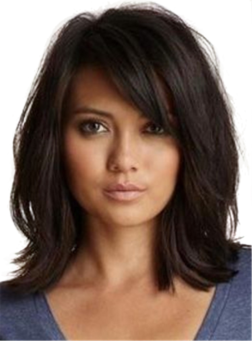 Ericdress Loose Messy Lob Medium Wave Synthetic Hair With Bangs Capless Wigs 14 Inches